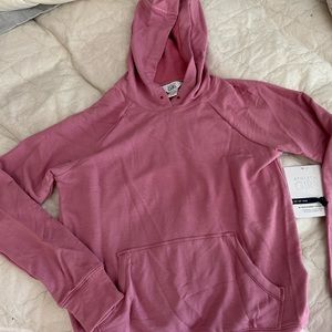 Athleta “In Your Element Hoodie” cozy pink hoodie size 12